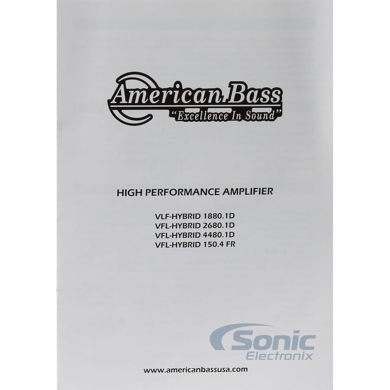 American Bass VFL26801D Open Box Complete Image 6