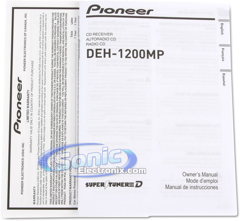 Pioneer DEH-1200MP Image 7