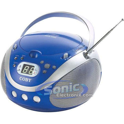 Coby CX-CD241BLU (CXCD241BLU) Portable AM/FM Radio CD Player - Blue Image 1