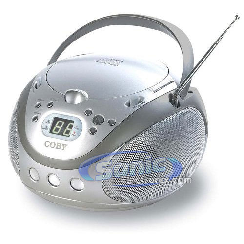 Coby CX-CD241 (CXCD241SVR) Portable AM/FM Radio CD Player - Silver Image 1