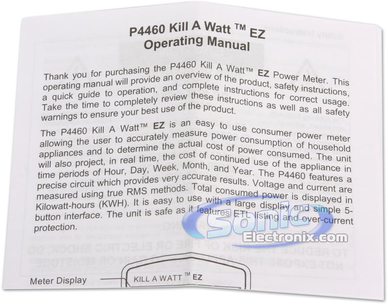 P3 Kill-A-Watt EZ P4460 (AKA: P3-P4460, P4450) Image 3