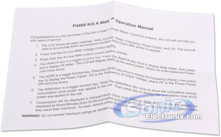 P3 P4400 Kill-A-Watt Monitor (P3-P4400) Image 3