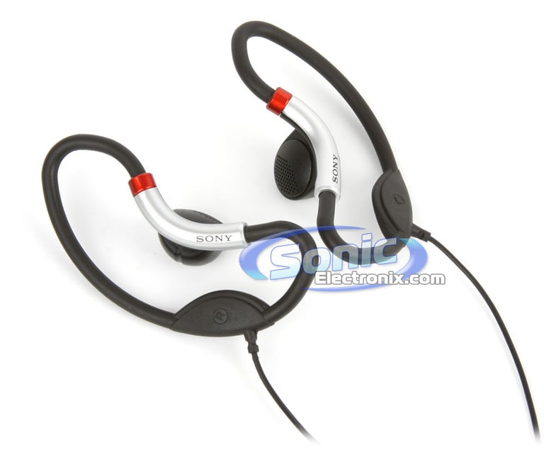 Sony MDRAS20J (MDR-AS20J) Active-Style Around Ear-Clip Sports Headphones - Black/Silver Image 1