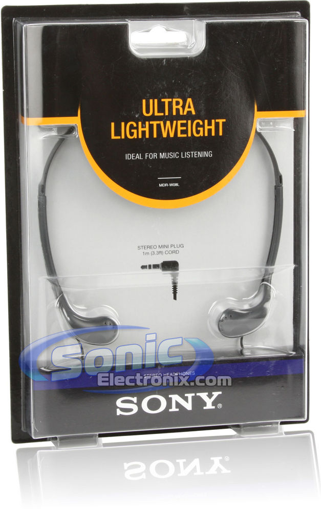 Sony MDR-W08L (MDRW08L) Ultra-Lightweight Verticle In-Ear Headphones Image 4