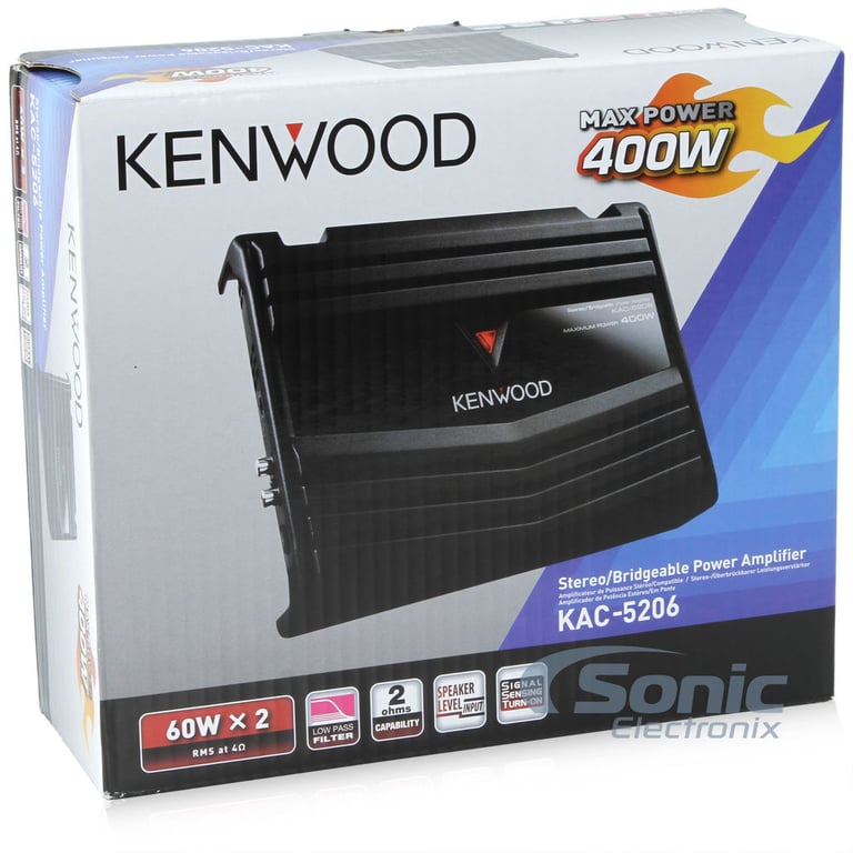 Kenwood KAC-5206 2 Channel Amplifier w/ Complete 8 AWG Amp Kit Image 7