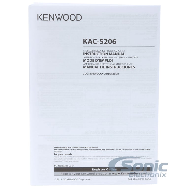Kenwood KAC-5206 2 Channel Amplifier w/ Complete 8 AWG Amp Kit Image 6
