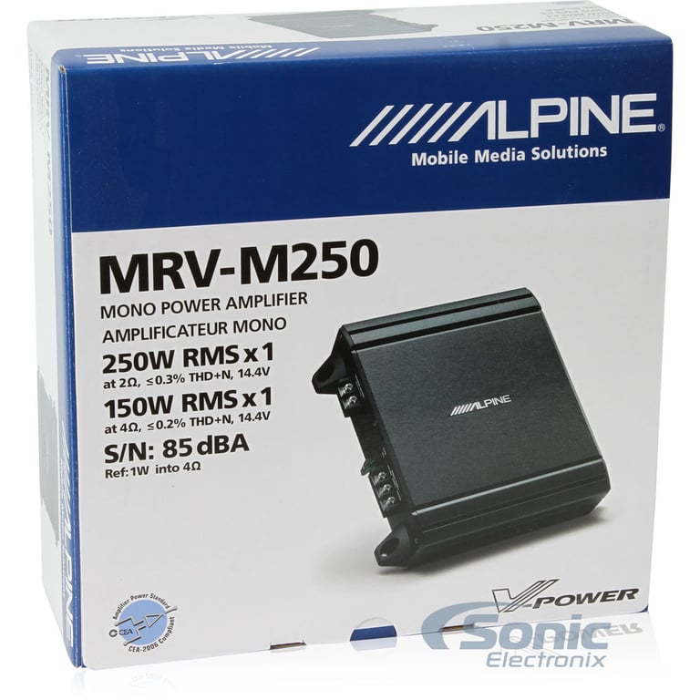 Alpine MRV-M250 Monoblock Amplifier + Complete 8 AWG OFC Amp Kit Image 8