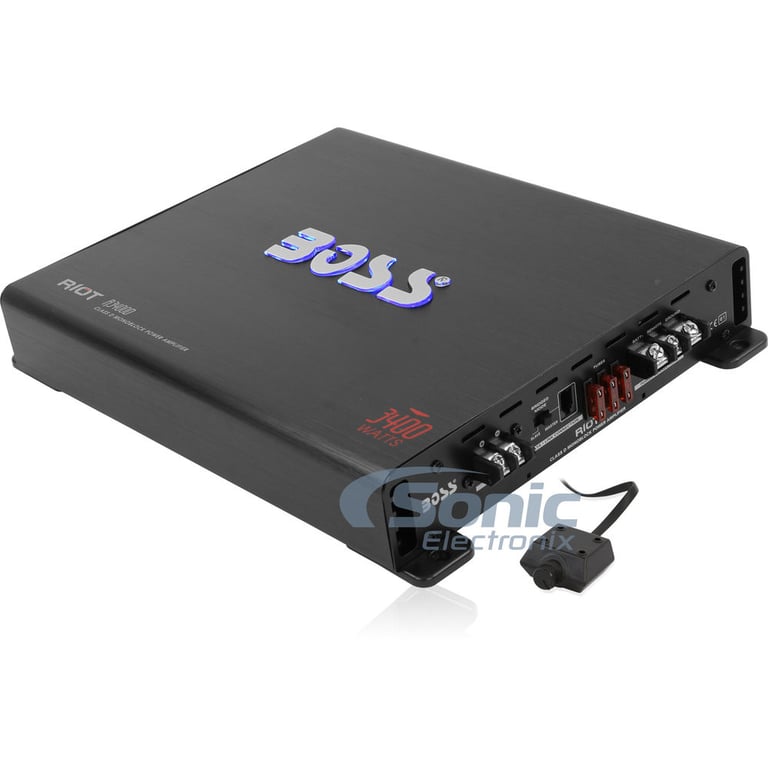 Boss R3400D Monoblock Amplifier w/ Complete 4 AWG Amp Kit Image 2