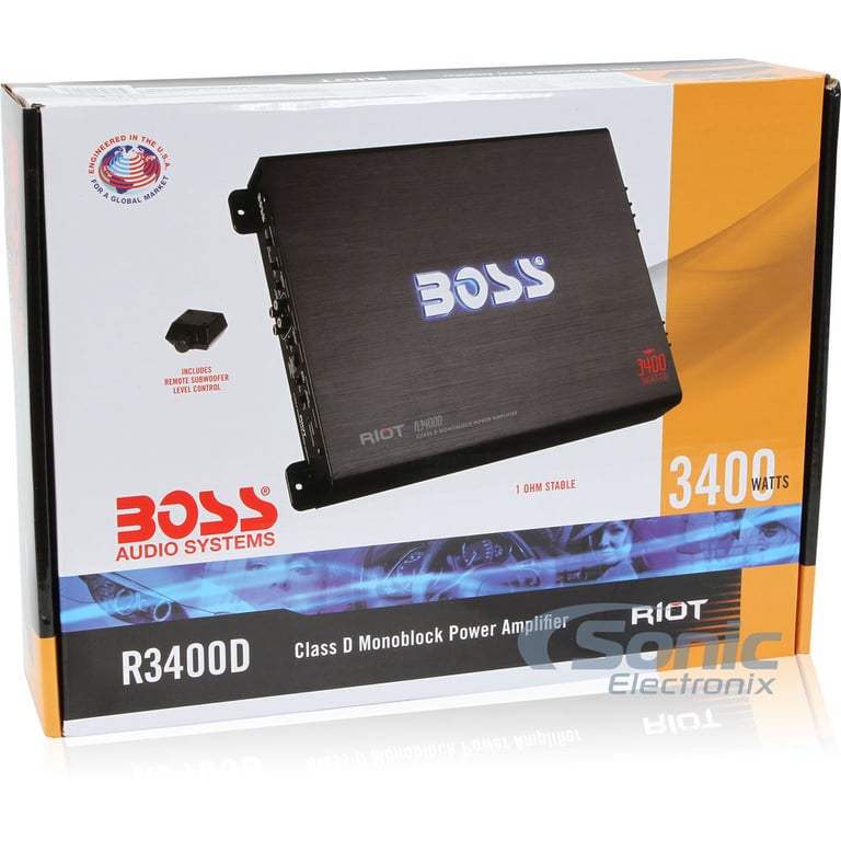 Boss R3400D Monoblock Amplifier w/ Complete 4 AWG Amp Kit Image 9
