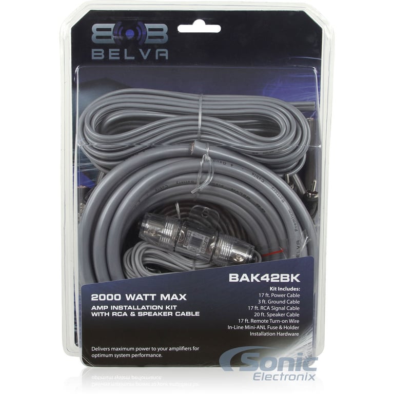 Boss R3400D Monoblock Amplifier w/ Complete 4 AWG Amp Kit Image 21