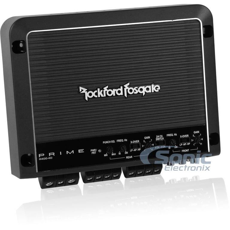 Rockford Fosgate Prime R400-4D 4 Channel Amplifier w/ Complete 4 AWG OFC Amp Kit Image 2