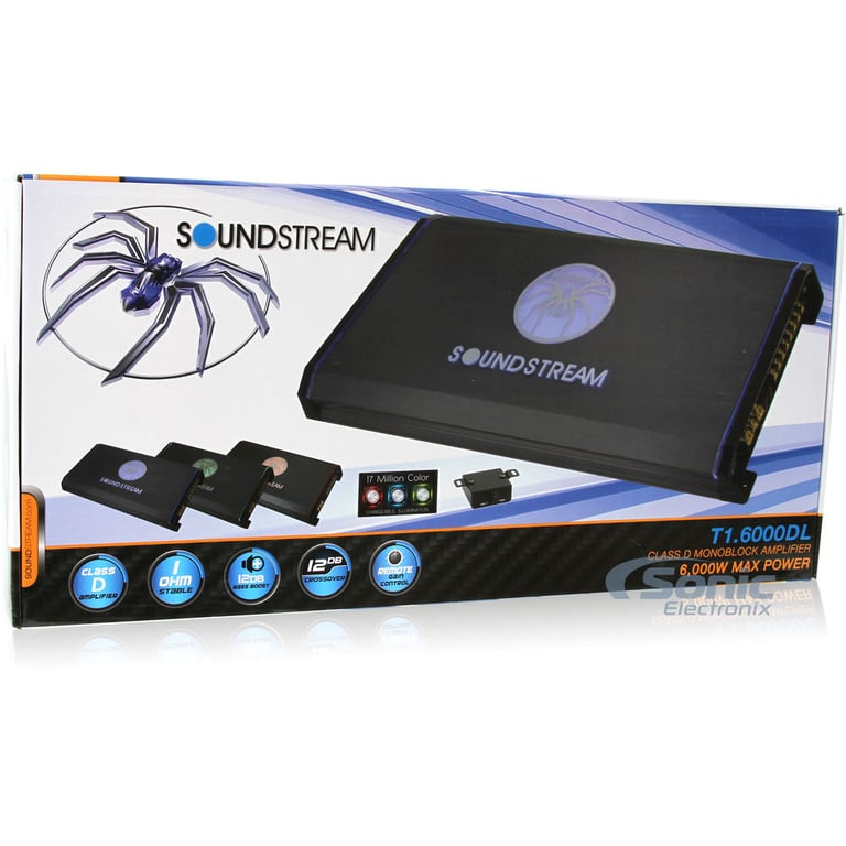 Soundstream T1.6000DL Monoblock Amplifier w/ Complete 0/1 AWG OFC Amp Kit Image 10