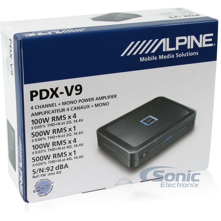 Alpine PDX-V9 5 Channel Amplifier + FREE NVX XKIT46 4 AWG OFC Amp Kit Image 9