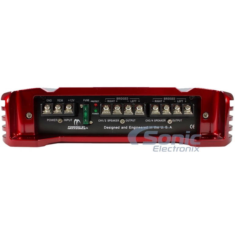 Crunch PZX1800.4 4 Channel Amplifier w/ Complete 4 AWG Amp Kit Image 4