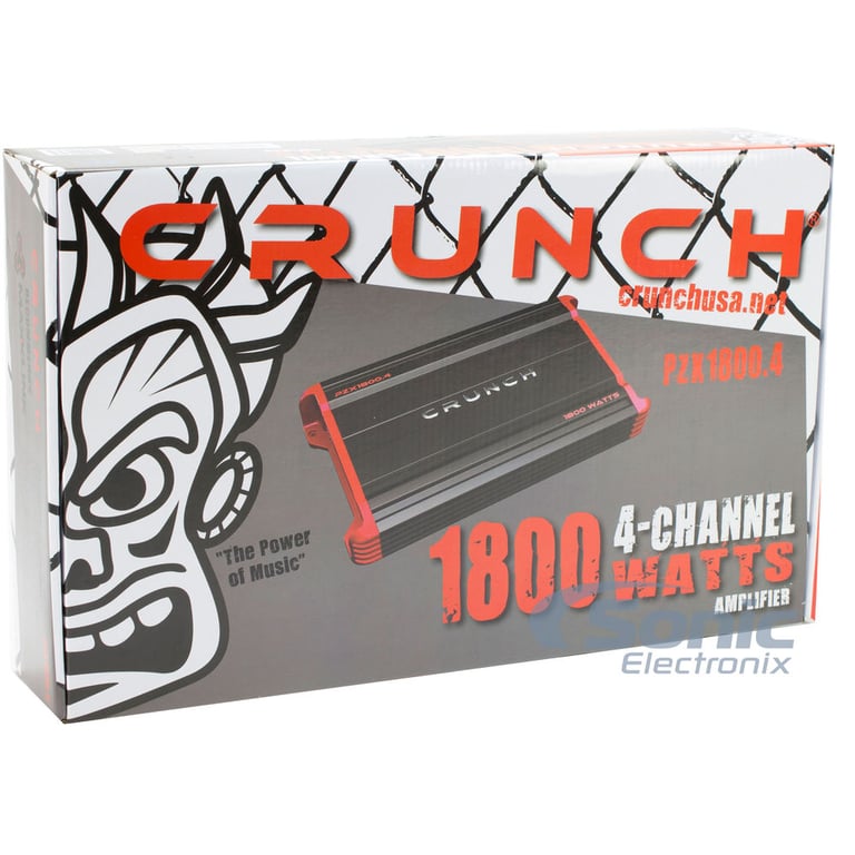 Crunch PZX1800.4 4 Channel Amplifier w/ Complete 4 AWG Amp Kit Image 5