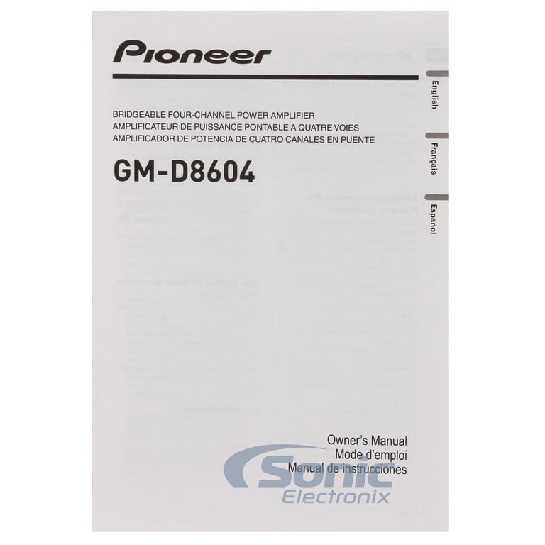 Pioneer GM-D8604 4 Channel Amplifier w/ Complete 4 AWG Amp Kit Image 6