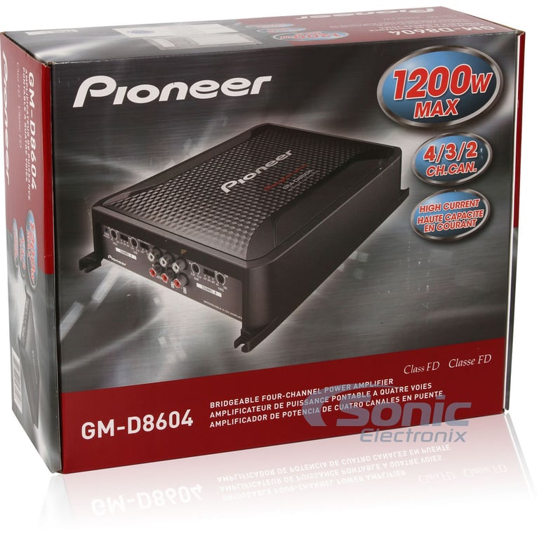 Pioneer GM-D8604 4 Channel Amplifier w/ Complete 4 AWG Amp Kit Image 7