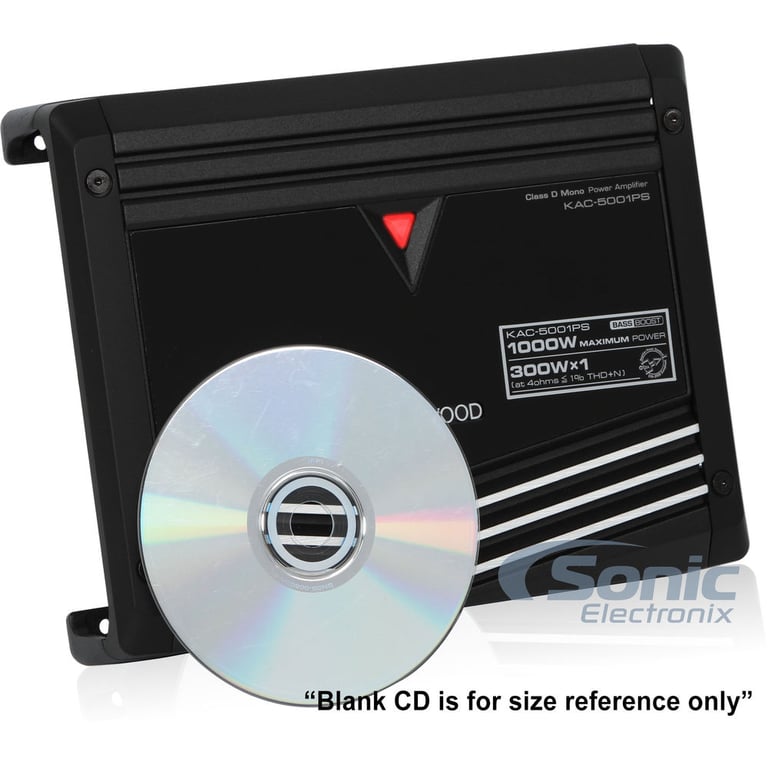 Kenwood KAC-5001PS Monoblock Amplifier w/ Complete 4 AWG Amp Kit Image 3
