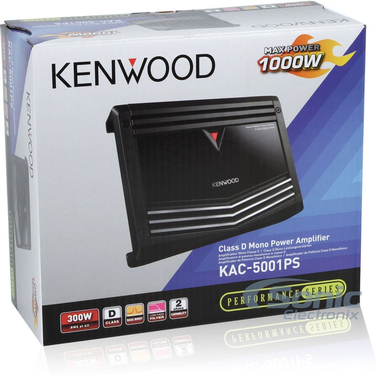 Kenwood KAC-5001PS Monoblock Amplifier w/ Complete 4 AWG Amp Kit Image 6