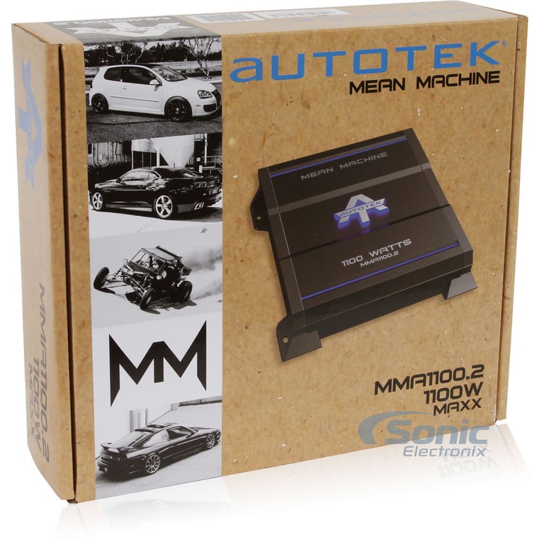 Autotek MMA1100.2 2 Channel Amplifier w/ Complete 4 AWG Amp Kit Image 7