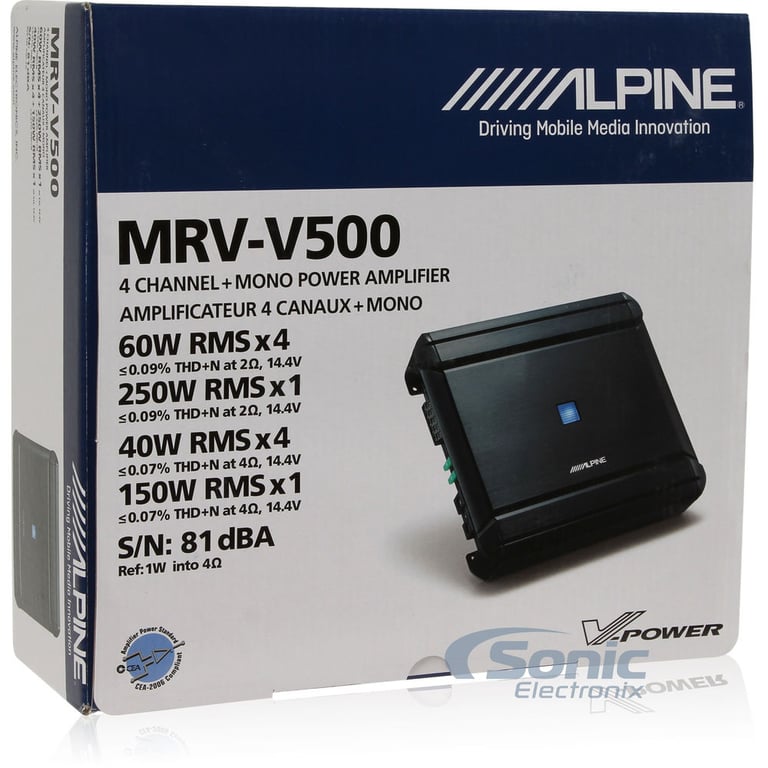 Alpine MRV-V500 5 Channel Amplifier + Complete 4 AWG OFC Amp Kit Image 9