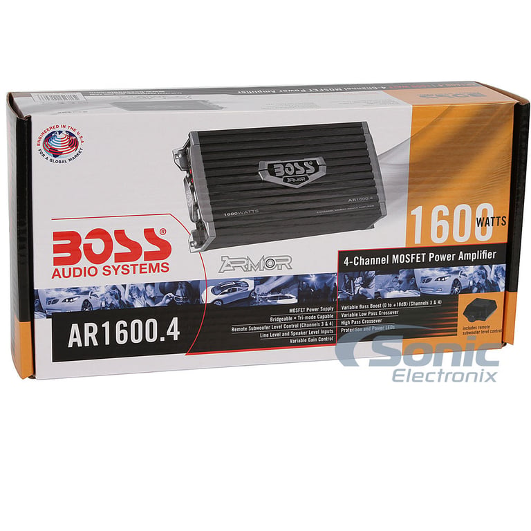 Boss AR1600.4 4 Channel Amplifier w/ Complete 4 AWG Amp Kit Image 8
