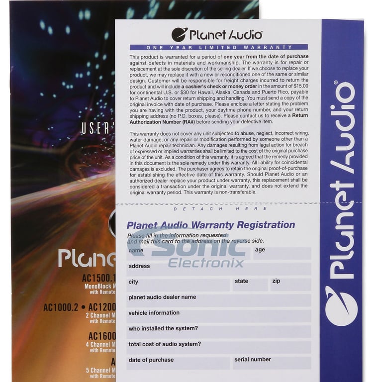 Planet Audio AC1200.2 with Amplifier Wiring Kit Image 10
