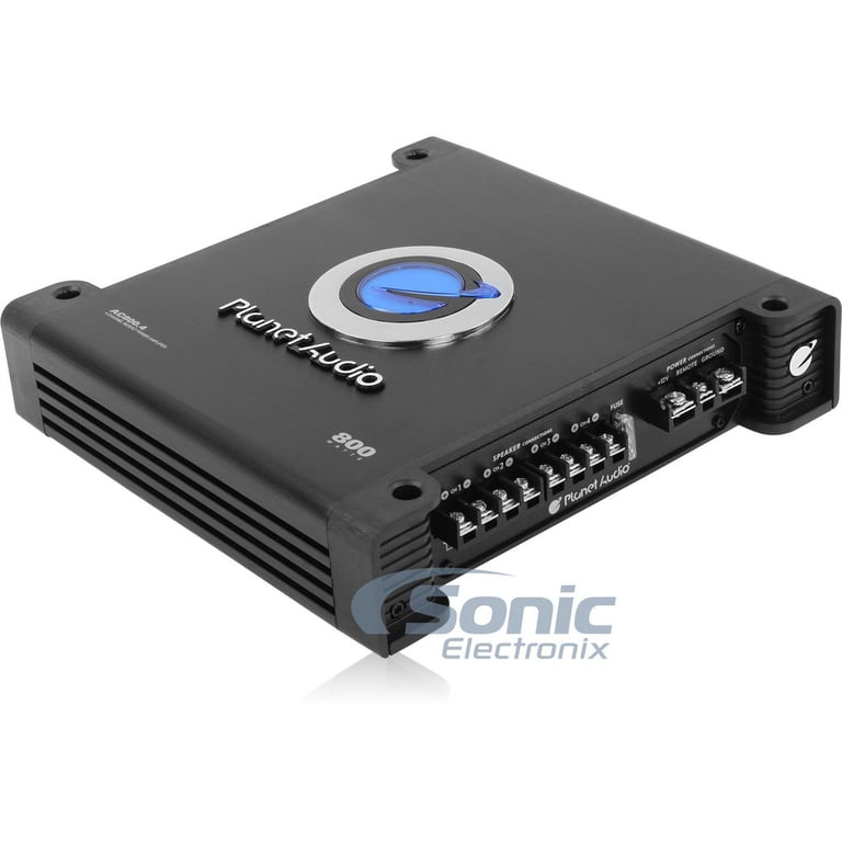 Planet Audio AC800.4 4 Channel Amplifier w/ Complete 4 AWG Amp Kit Image 2