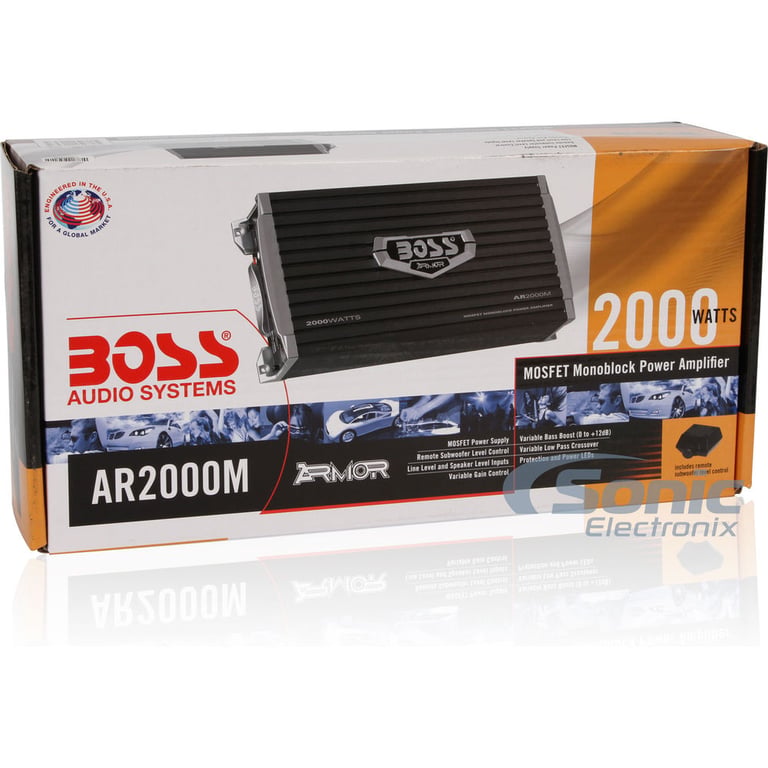 Boss AR2000M 2000W Monoblock Amplifier + 4 Gauge Amp Wiring Kit Image 9