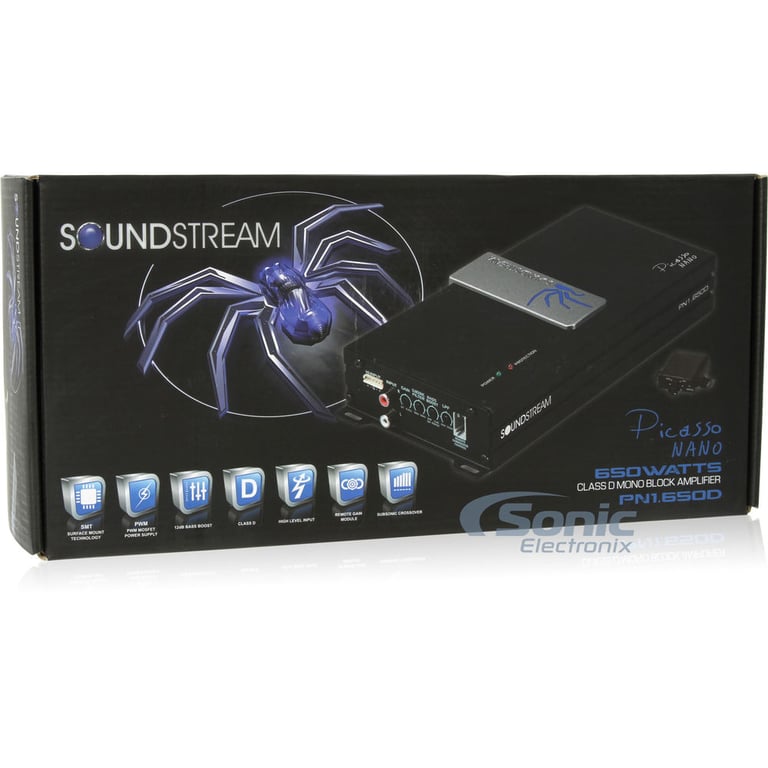 Soundstream PN1.650D Monoblock Amplifier w/ Complete 4 AWG Amp Kit Image 17