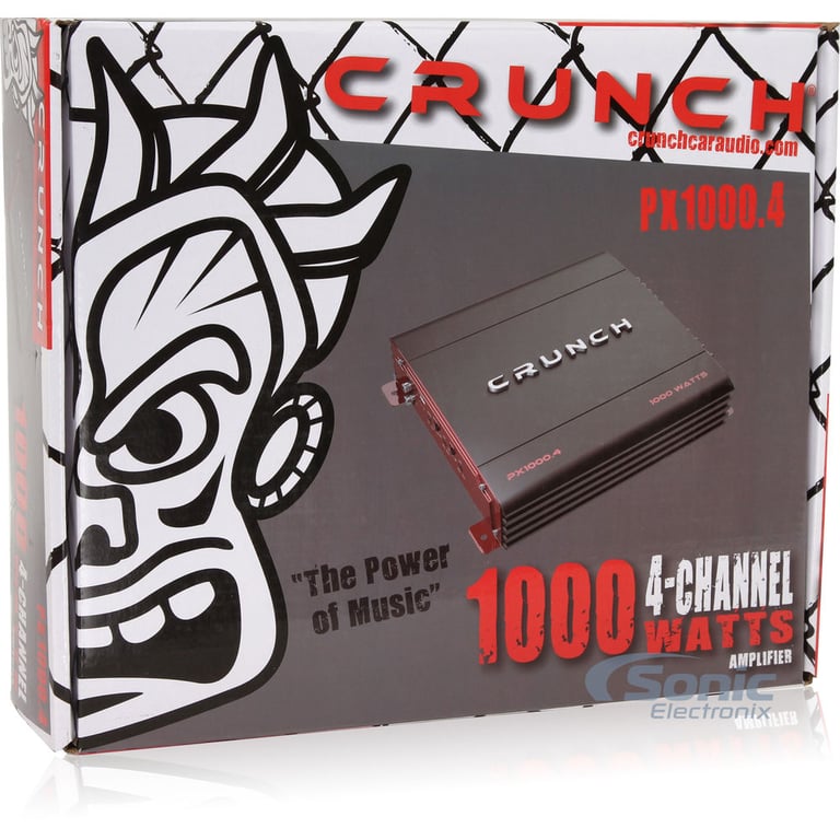 Crunch PX1000.4 4 Channel Amplifier w/ Complete 4 AWG Amp Kit Image 6