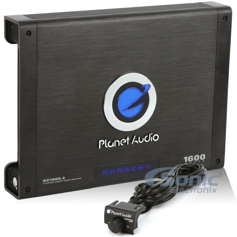 Planet Audio AC1600.4 4 Channel Amplifier w/ Complete 4 AWG Amp Kit Image 2