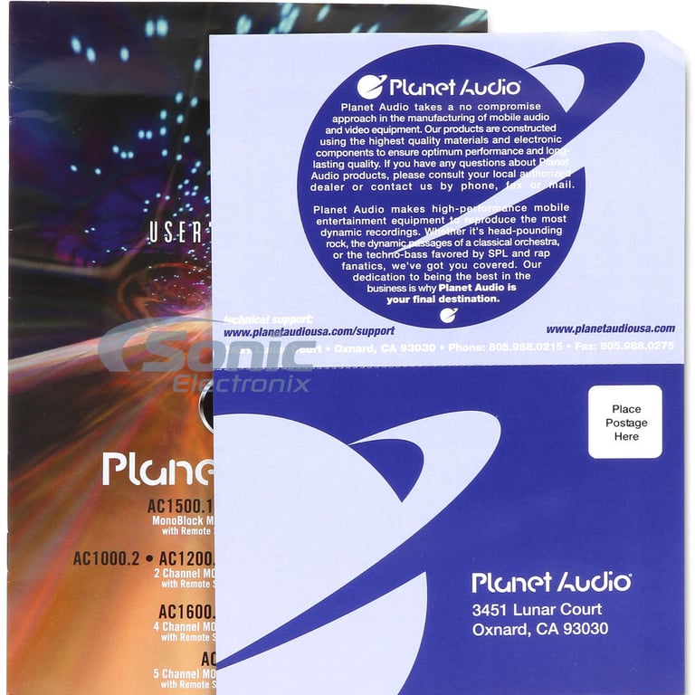 Planet Audio AC1600.4 4 Channel Amplifier w/ Complete 4 AWG Amp Kit Image 10