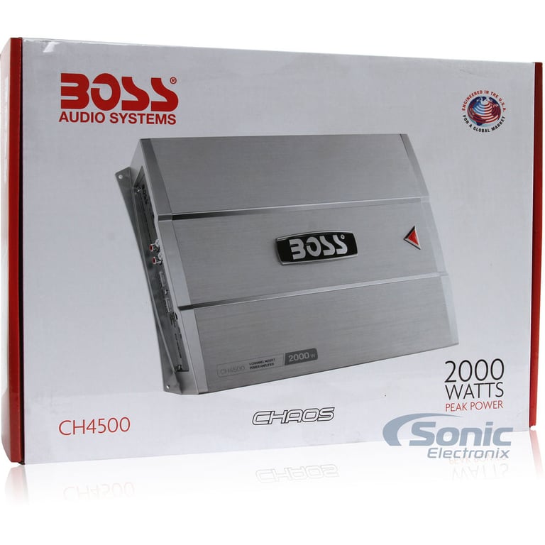 Boss CH4500 4 Channel Amplifier w/ Complete 4 AWG Amp Kit Image 8