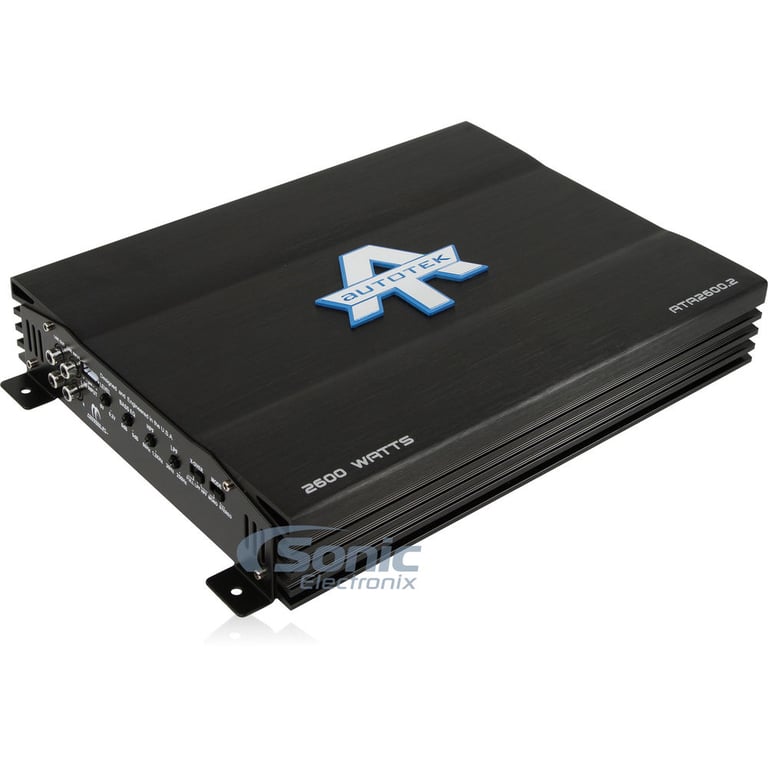 Autotek ATA2600.2 2 Channel Amplifier w/ Complete 4 AWG Amp Kit Image 2
