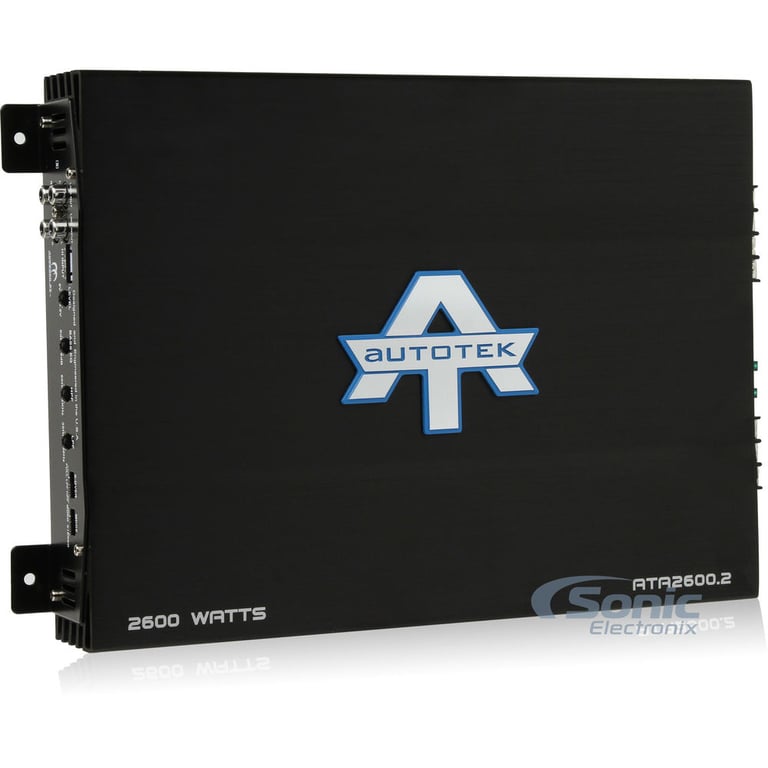 Autotek ATA2600.2 2 Channel Amplifier w/ Complete 4 AWG Amp Kit Image 3