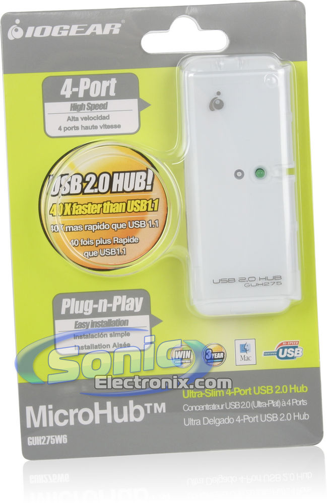 Boynq VASE Lavender Computer Speakers w/ IOGear 4-Port White USB Hub Image 10