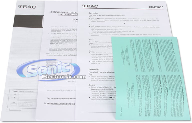 TEAC PD-D2610 5-Disc CD Changer  (TEAPDD2610) Image 7