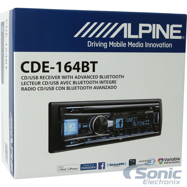 Alpine + Sony Car Audio Upgrade Package (CDE-164BT XS-FB1630) Image 16