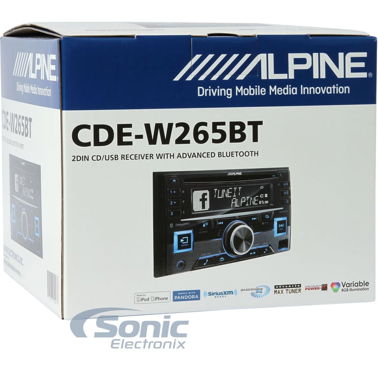 Alpine + Sony Car Audio Upgrade Package (CDE-W265BT XS-FB6930 XS-FB1630) Image 8