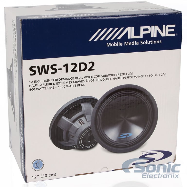 Alpine SWS-12D2(Open Box Incomplete Used Functional) Image 6