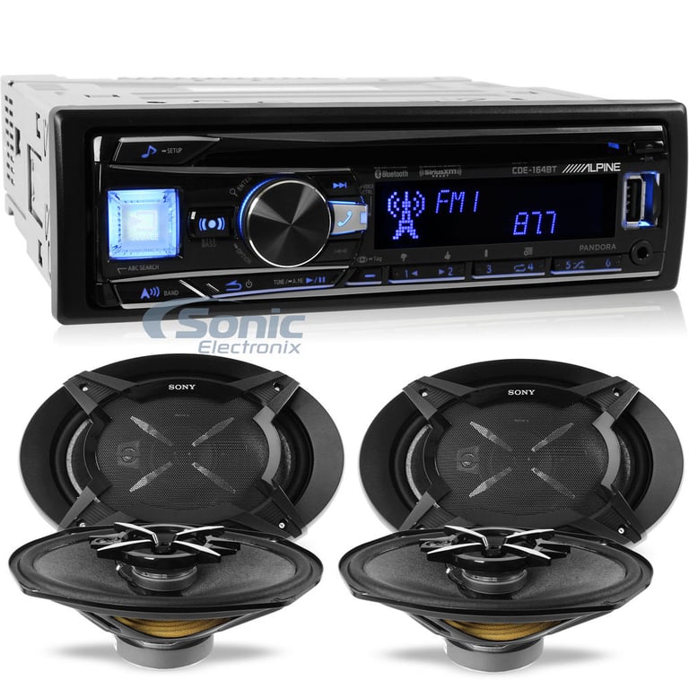 Alpine + Sony Car Audio Upgrade Package (CDE-164BT XS-FB6930) Image 1