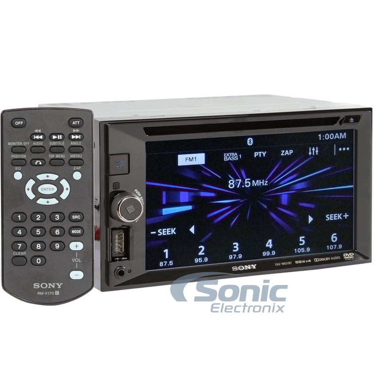 Sony Corvette Double DIN Bluetooth Radio Package (XAV-W651BT  DP-3021B) Image 2