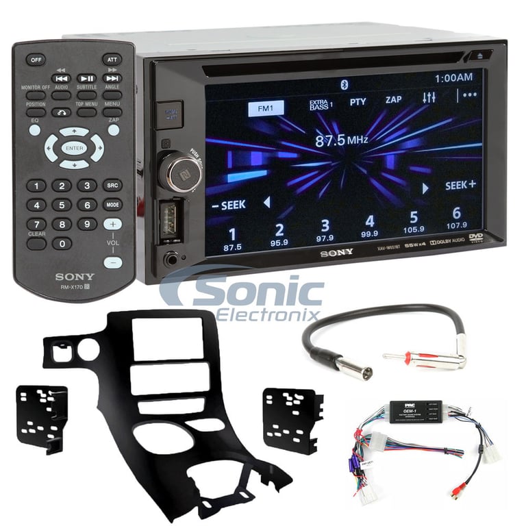 Sony Corvette Double DIN Bluetooth Radio Package (XAV-W651BT  DP-3021B) Image 1