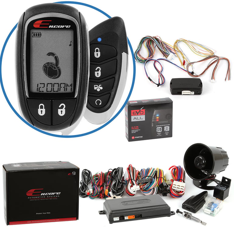 Encore E9 Vehicle Specific 2-way Remote Start & Keyless Entry Alarm System with Bypass Module for Most Vehicles - Universal! Image 1
