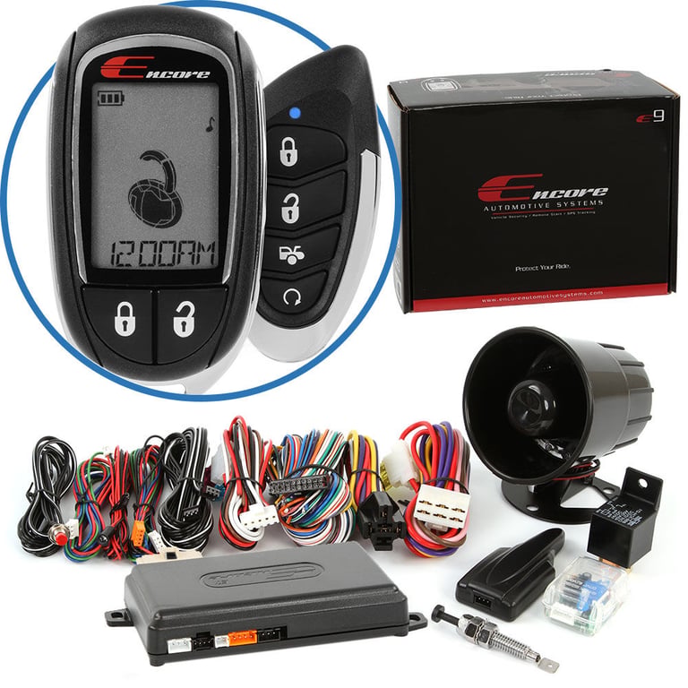 Encore E9 2-Way Remote Start Car Alarm, Open Box, Missing Parts Image 1