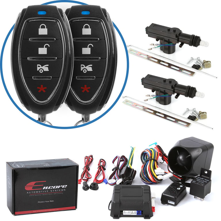 Encore XP 1-Way Keyless Entry Car Alarm and 2-Door Power Lock Kit Image 1