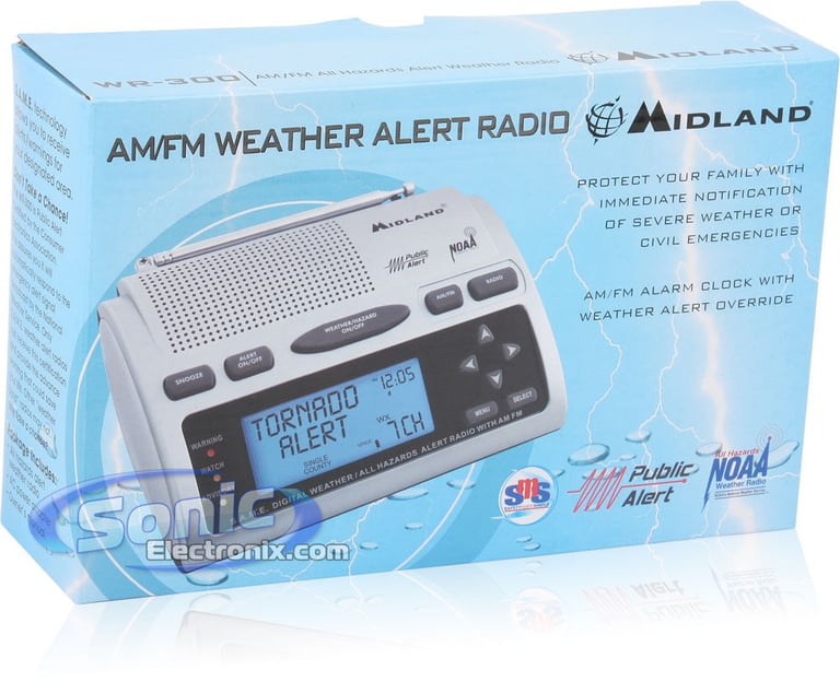 Midland WR-300 (WR300) Deluxe SAME Weather-Alert/All-Hazard Radio with AM/FM Radio Image 7