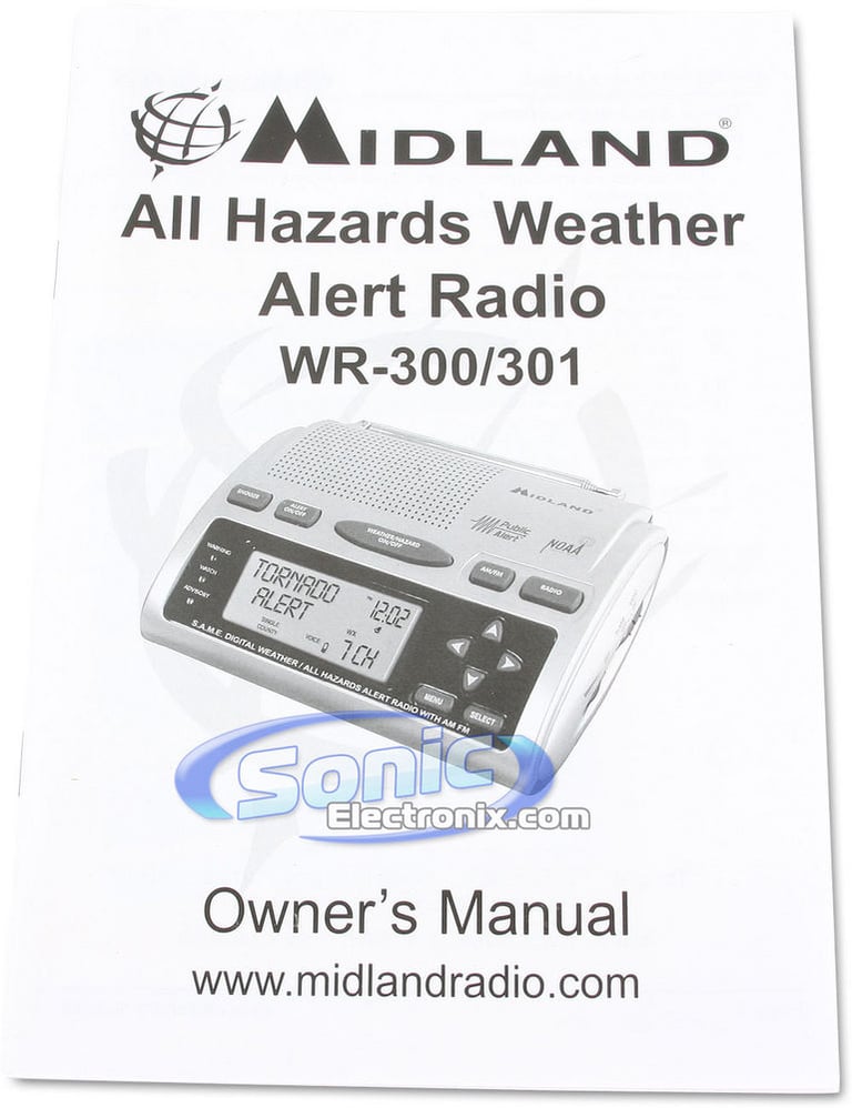 Midland WR-300 (WR300) Deluxe SAME Weather-Alert/All-Hazard Radio with AM/FM Radio Image 6