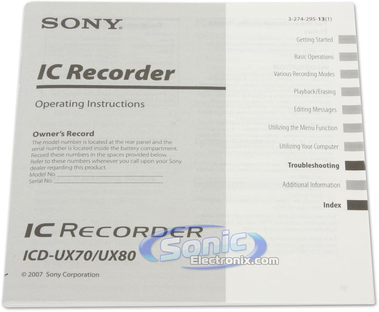 Sony ICD-UX70 Pink (ICD-UX70/PC1) Image 9